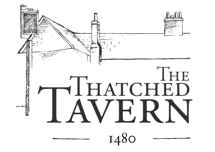 The logo of the thatched tavern, a local pub